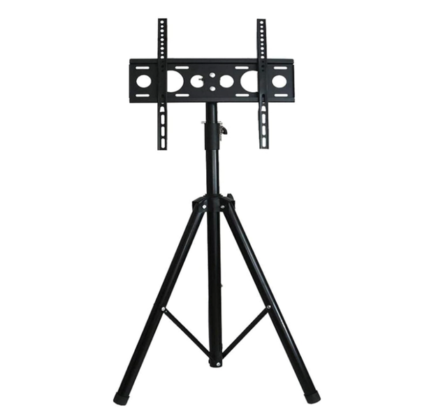 Adjustable Tripod TV Stand - Portable, Rotating, Heavy-Duty Metal Frame