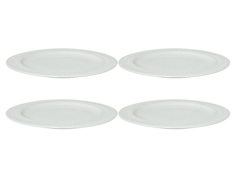 George &amp; Mason Landa Patterned Porcelain Dinner Plate-Dia:25.5xH2cm 4-Piece