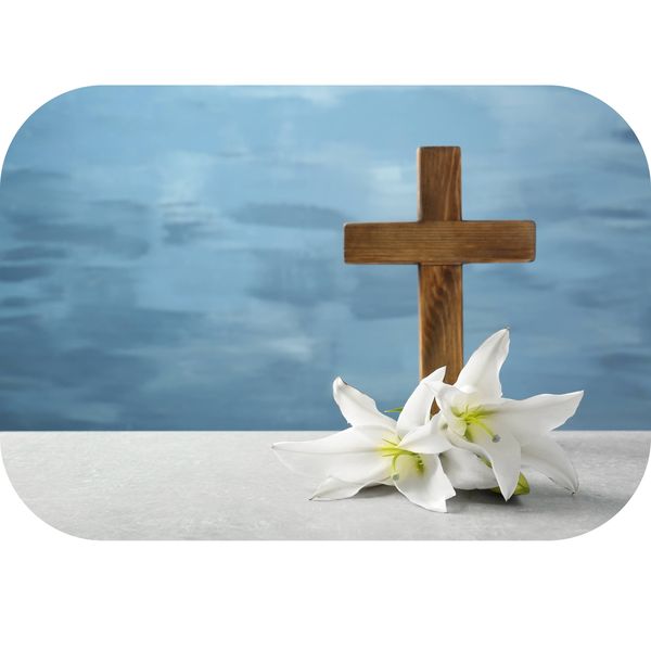 Cross Flower Printed Mouse Pad