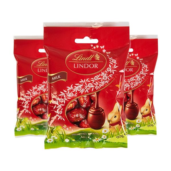 Easter Lindt Lindor Milk Chocolate Mini Eggs 3 x 90g Buy Online in