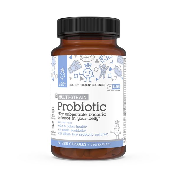 Probiotic 14 Strains with 25 Billion CFUs Supplement Vegan 30 Vegi Capsules