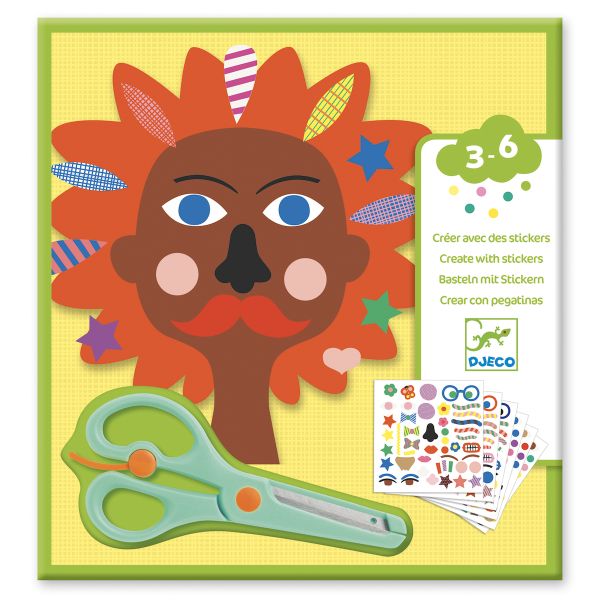 Djeco Create with Stickers Crafts - Hairdresser