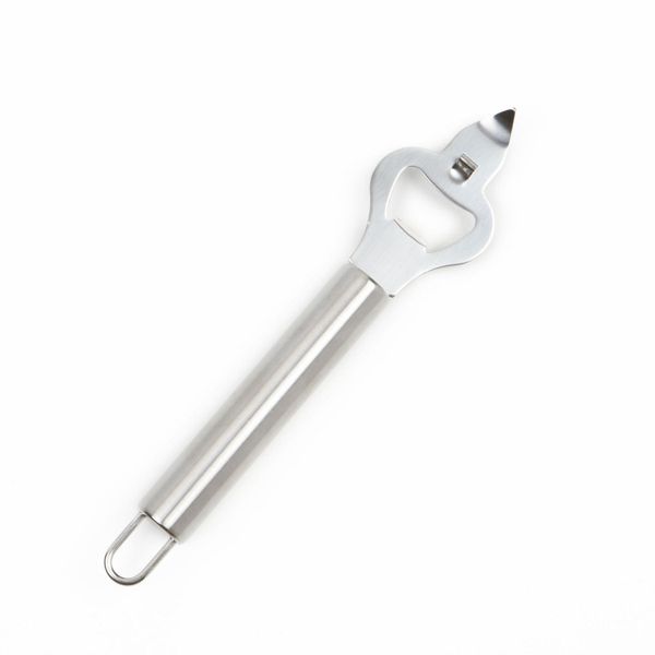 Plated Stainless Steel Metal Church Key &amp; Beer Bottle Opener