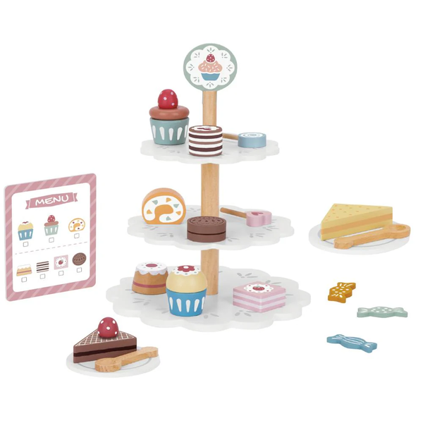 TookyToy Pretend Play Dessert Stand Toy Set