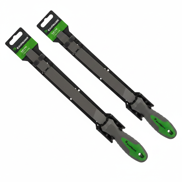 Kaufmann 200mm Flat Bastard File for Wood and Metalworking - 2 Pack