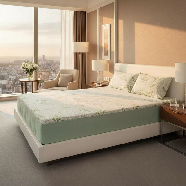 Damsaar - Bamboo Mattress Protector Set - 100% Waterproof - 3 Piece Set