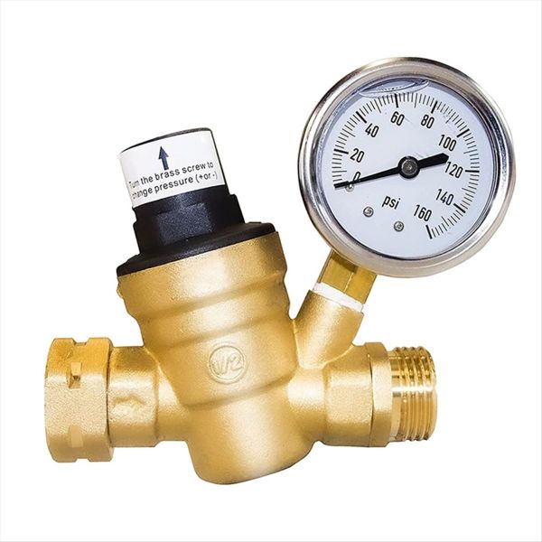 Rv Water Pressure Regulator Valve Brass Compatible with Universal
