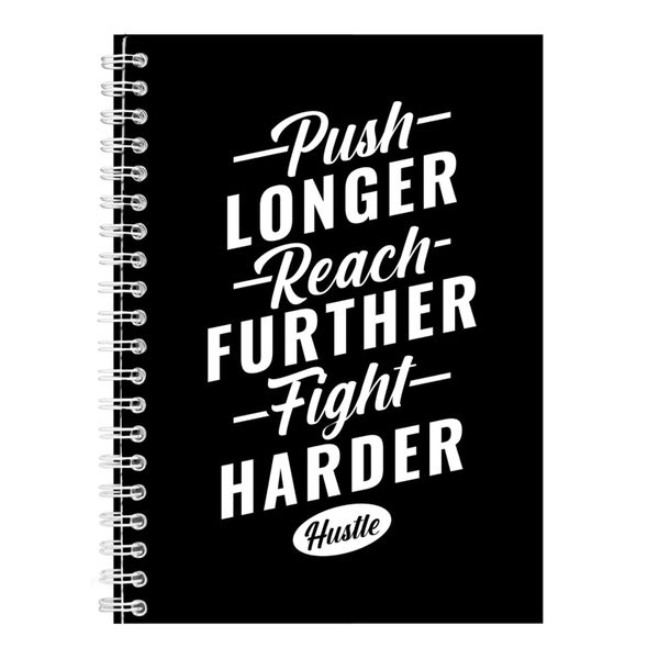 Push Longer Reach Futher Notebook Inspirational Gift Idea A4 Notepad 131