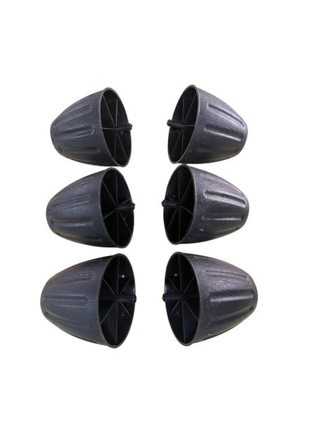 Designer Sleep Replacement Large Round Bed Legs - Black - Set of 6