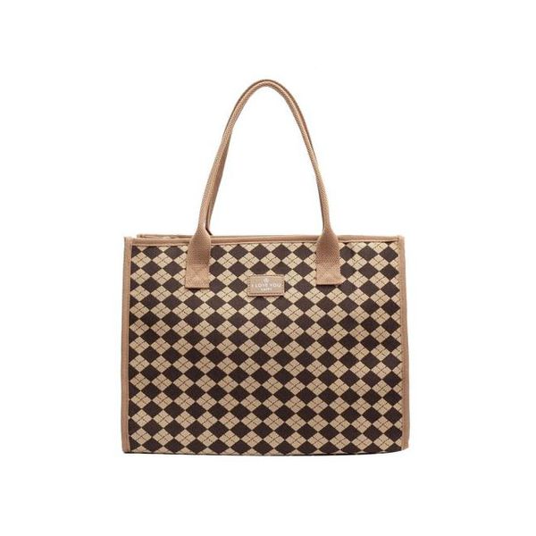 Plaid Fashion Canvas Tote Bag