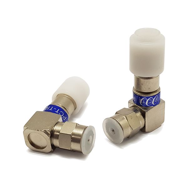 Space TV TRS Compression Right Angle Locking Connector - 10 Pack