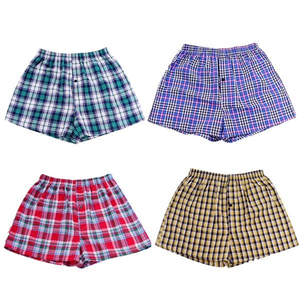4 x Boys Boxer Shorts 100% Cotton Woven Underwear Boxer For Boy &amp; Teenagers