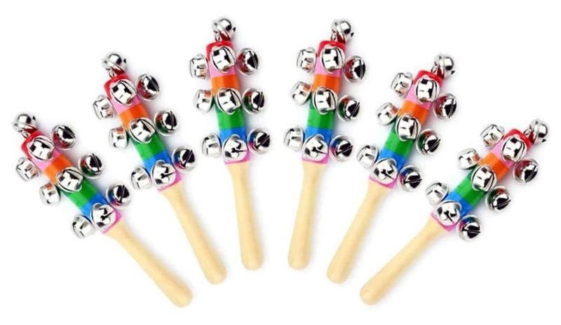 Jingle Hand Bells 19.5cm - Kids Music Instrument - 6 Piece Set