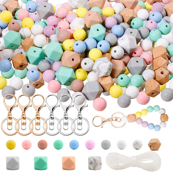 Silicone Beads, 120pcs Silicone Beads For Keychain Making