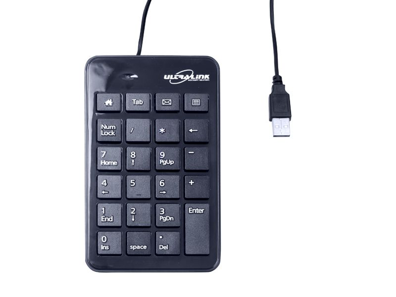Ultra-Link Numeric USB Keyboard- 23 Keys Multi-Function Wired Numpad