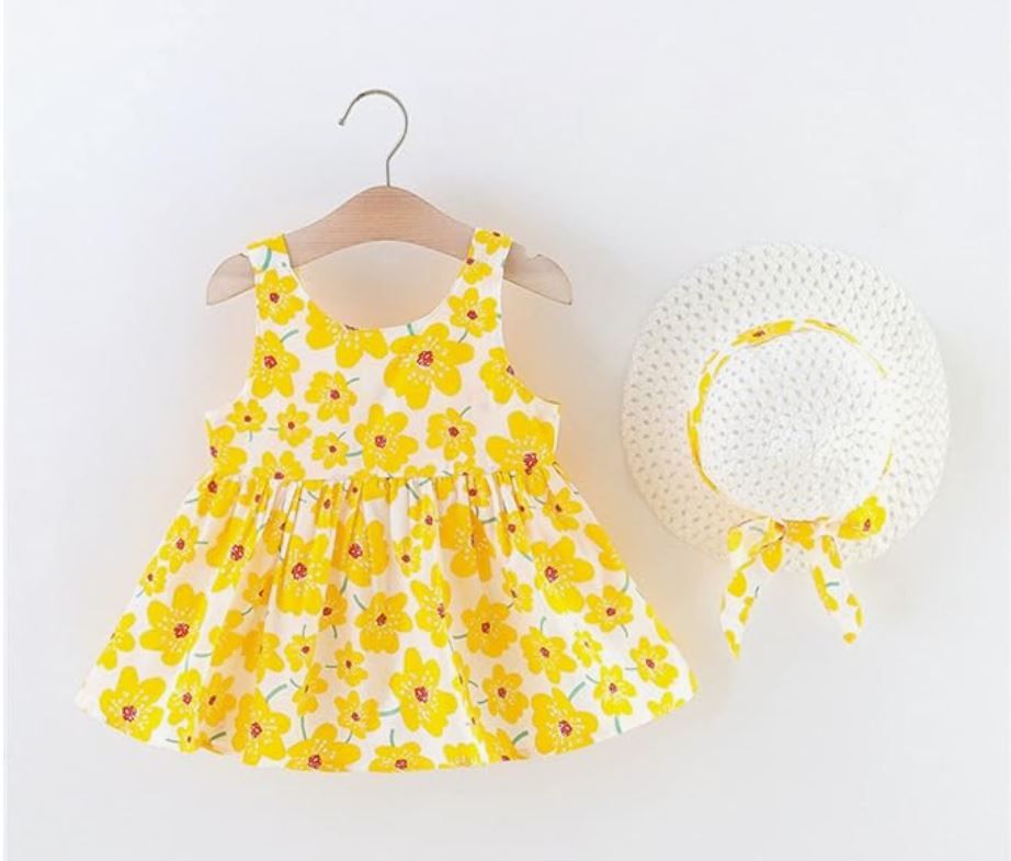 Floral Toddler Dress And Matching Hat | Shop Today. Get it Tomorrow ...