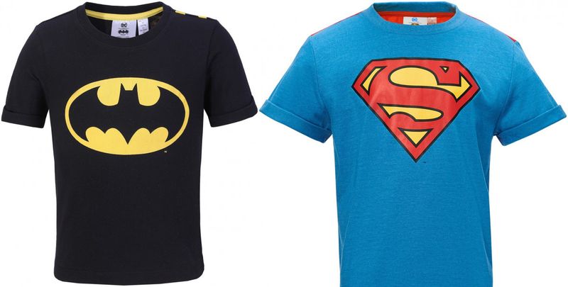 Character Kids - 2 Pack Short Sleeve T Shirt Boys - Batman/Superman J [Parallel Import]