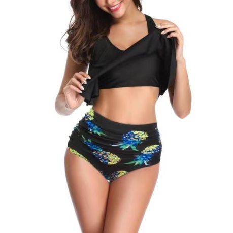 Olive Tree - Ladies Ruffled High Waist Tummy Control Swimsuit - Green, Shop Today. Get it Tomorrow!