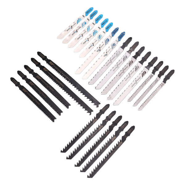 25 Pcs T Shank Jig Saw Blade Set, T-Shank Blades for Wood