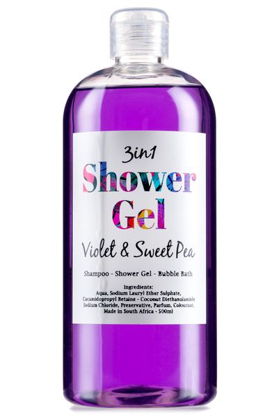 Shower Gel For A Refreshing Bathing Experience (Violet &amp; Sweet Pea) – 500ml
