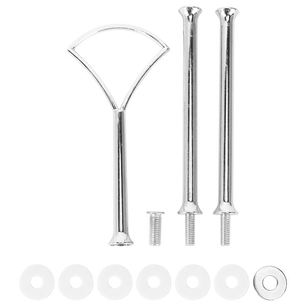 1 Set 2 3 Tier Cake Plate Stand Fan Silver 1 Sets