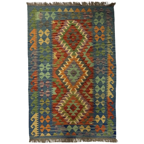 RUGS OF PERSIA 155 x 100cm Hand Woven Kilim Chobi Rug