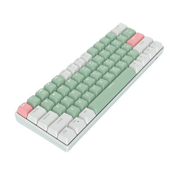 Star61 - Silent Gaming Keyboard Hot Swap Switch - Green &amp; White
