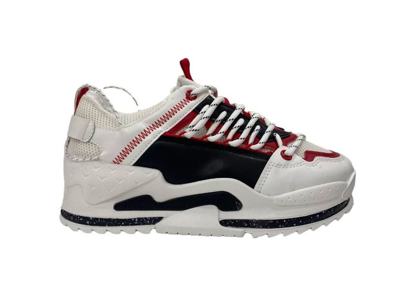 K Star 7 LDS, K7, Chunky Sneakers - White/Navy/Red