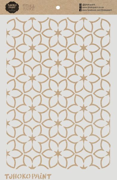 Tjhoko Paint Stencil - A3 - Flower Burst