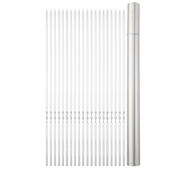 BBQ Skewers - BBQ 304 Stainless Steel Skewers - 33.5 CM - 20 Pieces