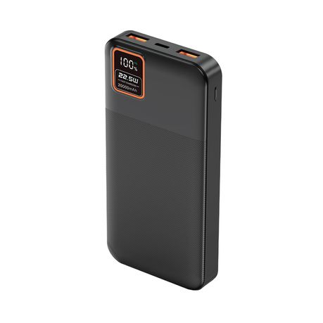 Supa Fly Power Bank PD 22.5W Portable Fast Charge 20000mAh Battery | Black Image