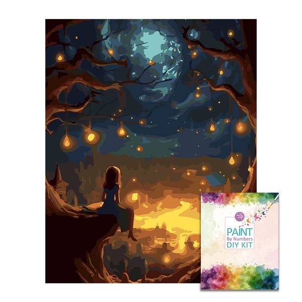 Easy Craft Paint by Number DIY Kit, 50x40cm- Little Girl