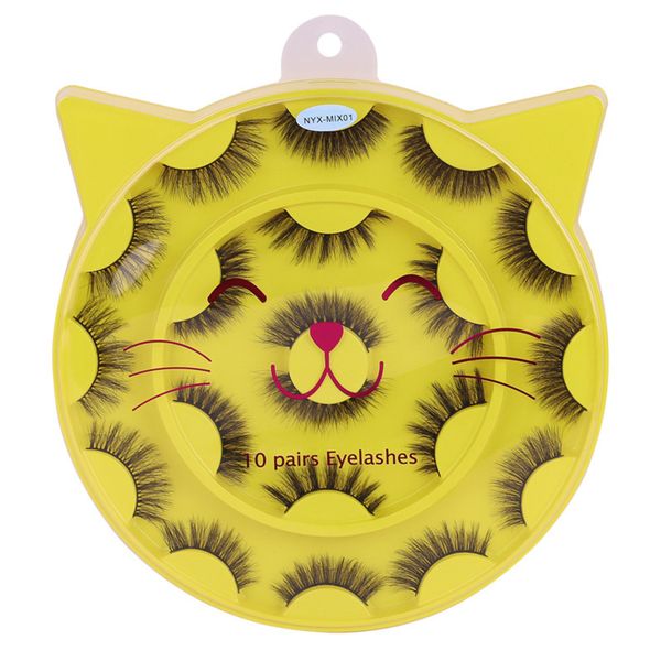 Thick Curly False Eyelashes Natural Volume Lashes Eye Makeup Reusable
