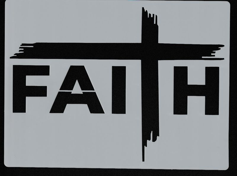 Faith - 20x15cm - Stencil