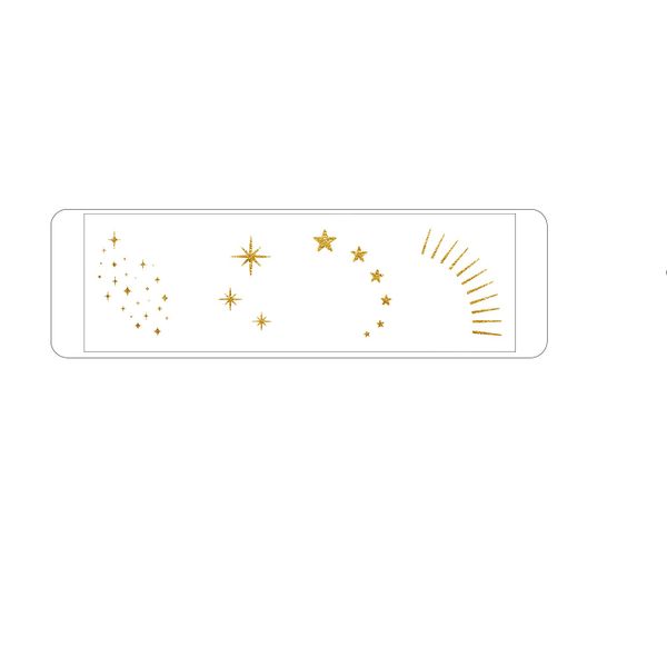 6Piece Waterproof Long-Lasting Gold Foil Freckle Tattoo Stickers