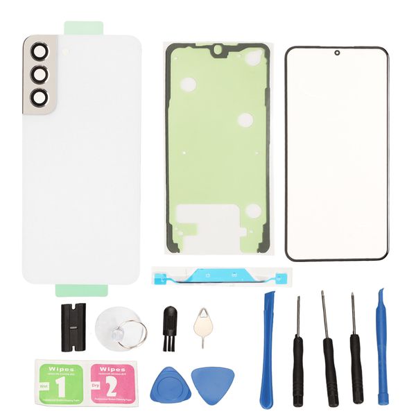 Back Glass Cover Set compatible with S22+Plus White
