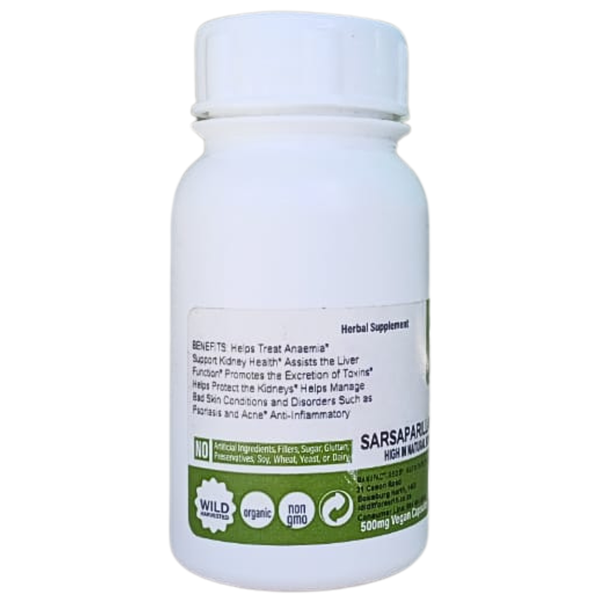 Organic Sarsaparilla Root (60 Vegan Capsules)
