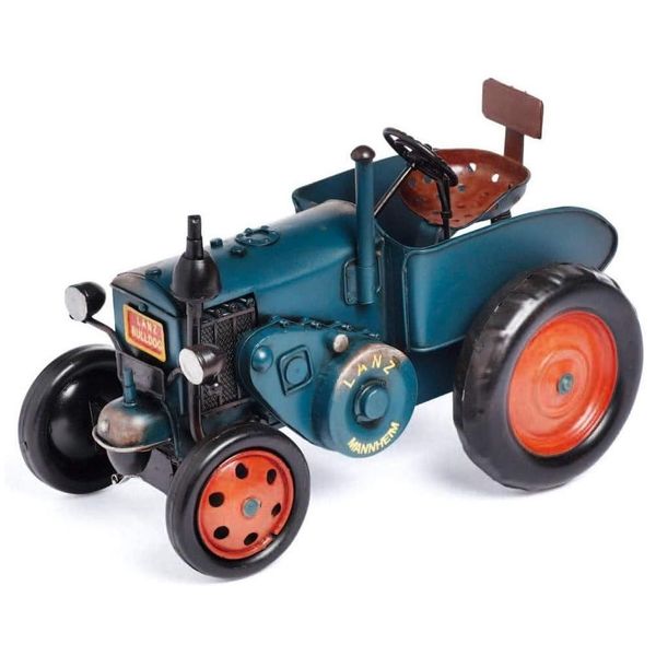 Decor Metal Vintage Repilca Blue Metal 1939 Tracker Ornamnet (30cm)