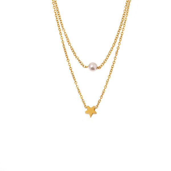 Star Pearl Multi-Layer Necklace - European Style Layering Jewelry