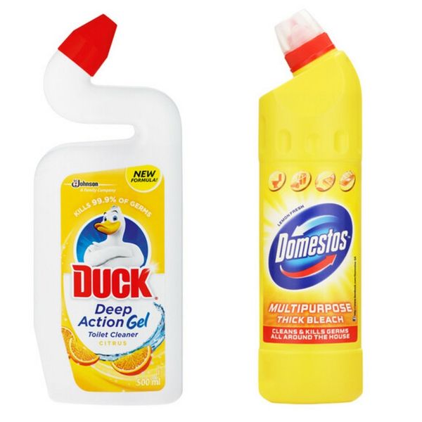 Domestos Lemon (2 x 750ml) + Duck Deep Action Gel Citrus (2 x 500ml)