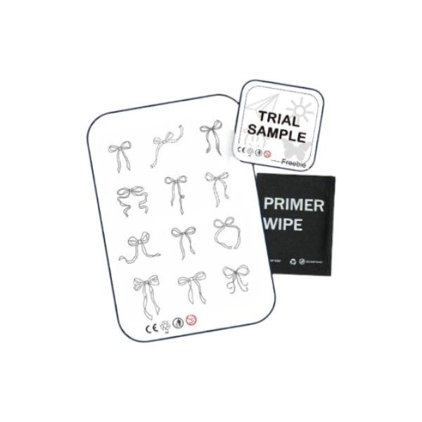 1 Pack - Waterproof Imitation Tattoos With Cute Bow Designs - Black