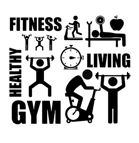 Sticker Art: Wall Sticker - Gym Fitness
