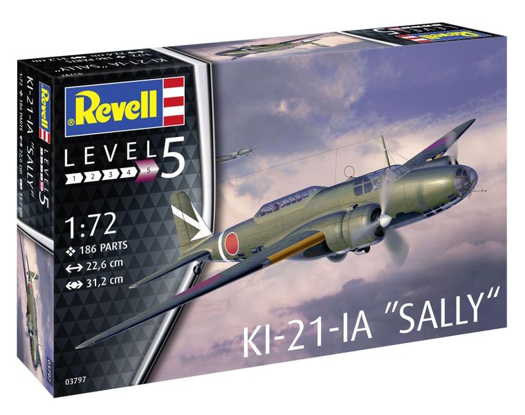 Revell 1/72 Ki-21-la "Sally" Plane Plastic Model Kit