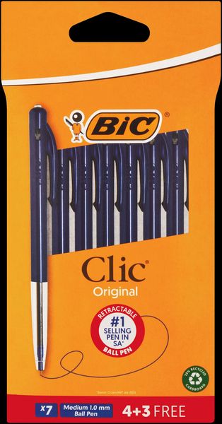 BIC Clic Medium 4+3 Blue Ink