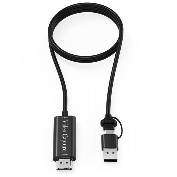 2 in 1 USB/USB-C To HDMI Video Capture 2M Cable PB