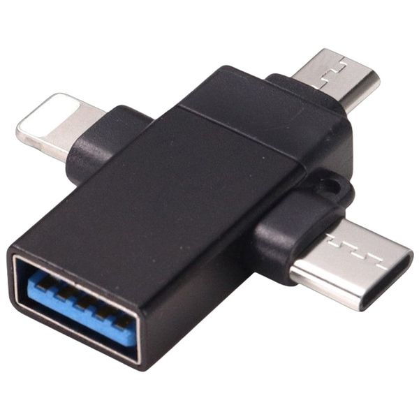 3-in-1 OTG Adapter Type-C Mic USB 3.0 Compatible with Tablet &amp; Hard Drive