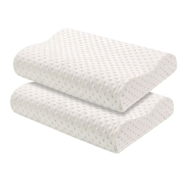 2 Pack of White Foam Memory Foam Pillow
