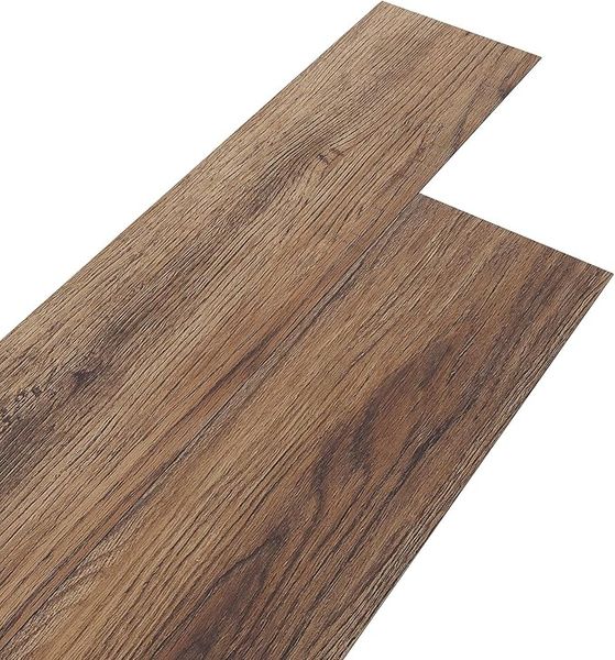 36Pcs Brown Wood Vinyl Floor Peel and Stick Waterproof Durable Wood Plank