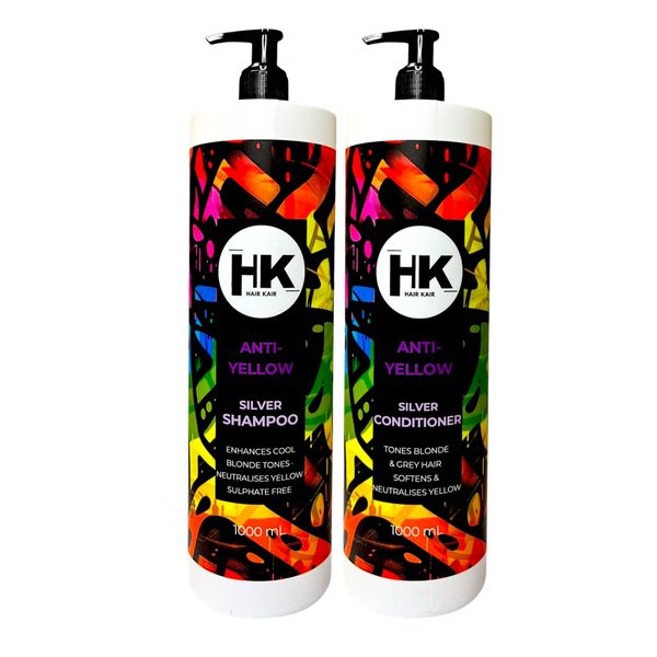 HK Anti-Yellow Silver Shampoo &amp; Conditioner 1000ml Duo