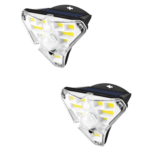 2 Set Of Solar Motion Sensor 3 Sides Glowing Wall Lamp FA-GL68COB